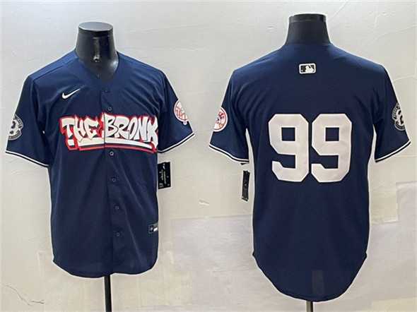Men%27s New York Yankees #99 Aaron Judge Navy Bronx Graffiti Vapor Limited Stitched Jersey->new york yankees->MLB Jersey
